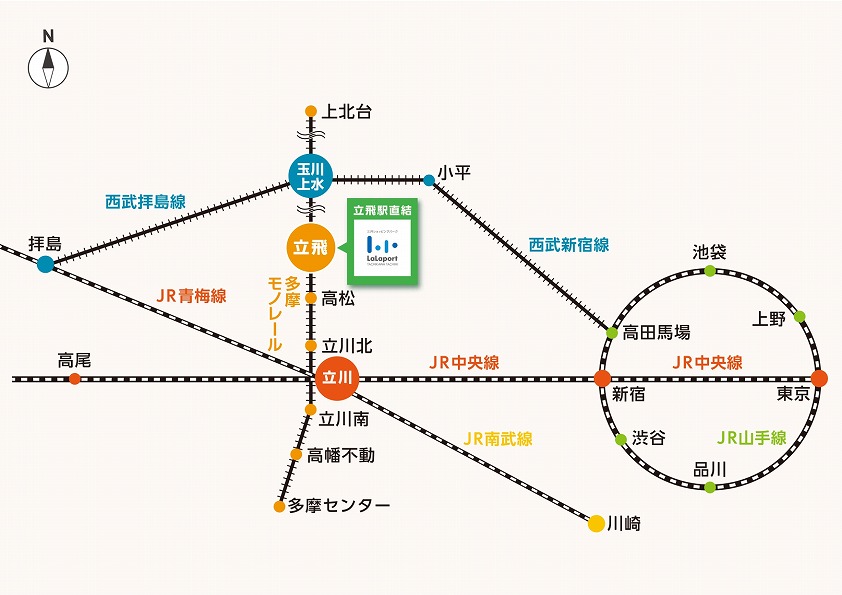 電車でのアクセス
