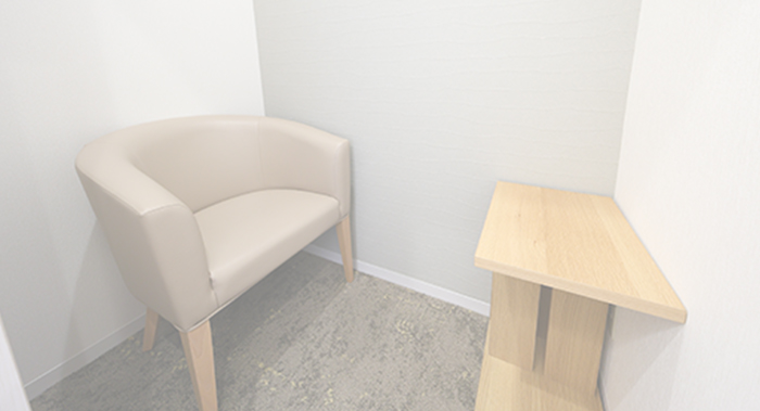 院内での下剤服用が可能なスペース完備